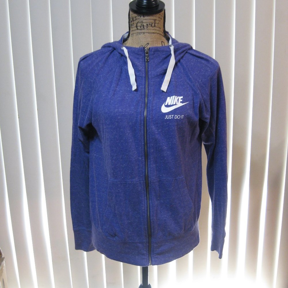 EUC Nike purple logo track jacket hoodie sweater M medium